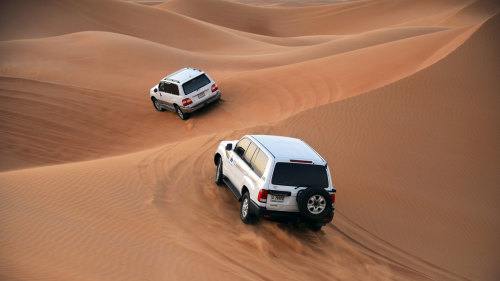 4x4 Sunset Desert Safari with BBQ Dinner by Alpha Tours