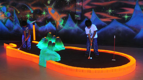 Glow-in-the-Dark Miniature Golf