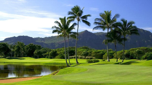 Golfing at Kauai Lagoons