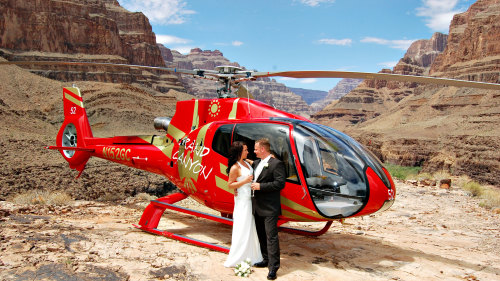 Grand Canyon Wedding & Helicopter Champagne Toast