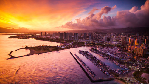 Waikiki Sunset Helicopter Tour by Novictor Aviation