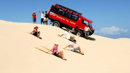 Port Stephens Day Tour with Dolphin Cruise & Sandboarding