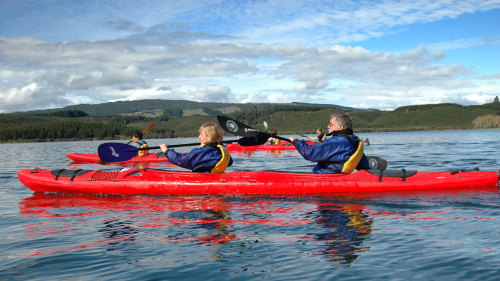 Guided Kayak Tour to Manupirua Hot Pools & Glowworm Caves