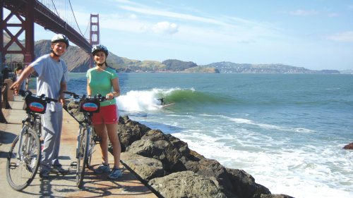 Guided Bike Ride Over the Golden Gate Bridge to Sausalito by Blazing Saddles