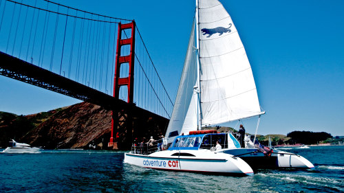 Sailing on the Bay by Adventure Cat Sailing Charters