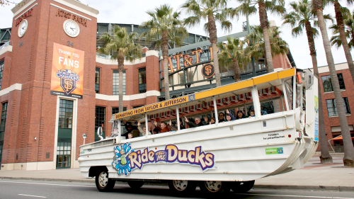 Ride the Ducks City Tour with Visit to Aquarium of the Bay & Alcatraz