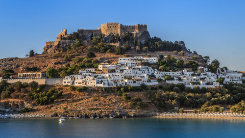 Full-Day Boat Cruise from Lindos Bay to Agathi Beach with Lunch