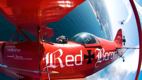 Aerobatic Biplane Flight by The Red Baron