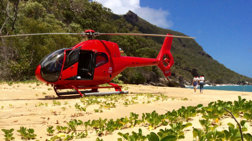 Great Barrier Reef Helicopter Flight with Snorkeling & Island Picnic