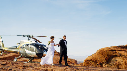 Sundance Helicopters: Valley of Fire Wedding with Limo & Champagne